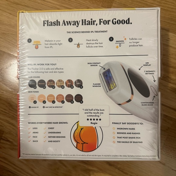 NIB Nood The Flasher 2.0 Hair Reduction Device - Picture 3 of 4